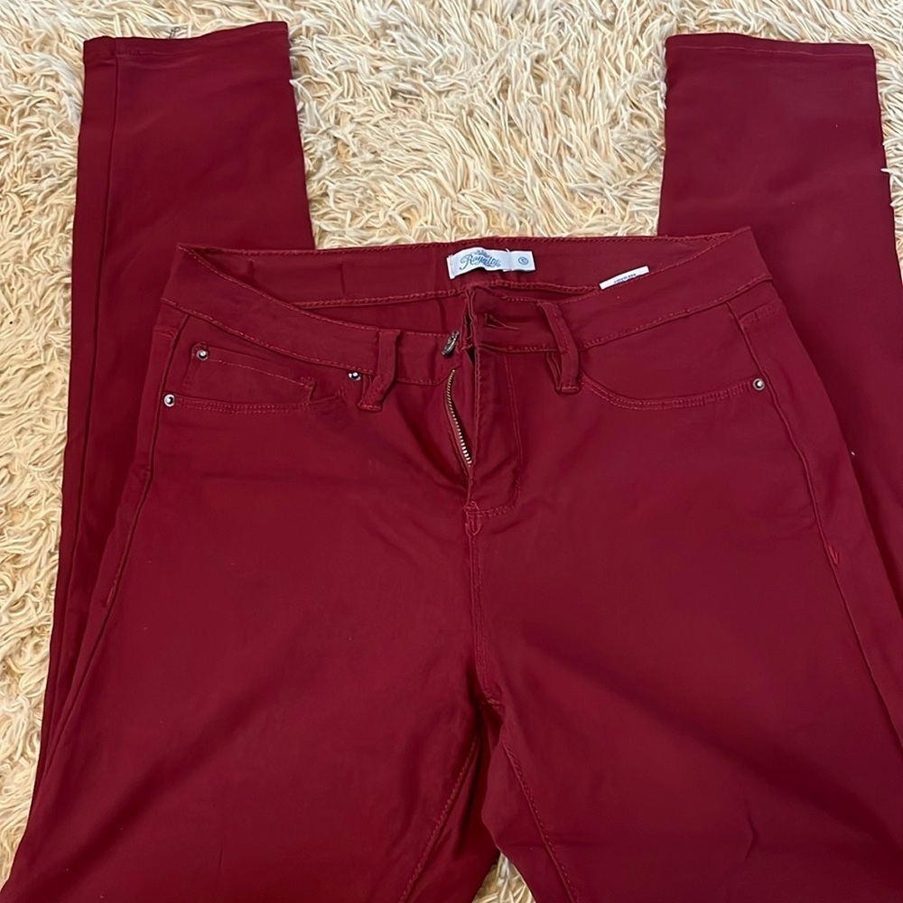 Burgandy stretch pants